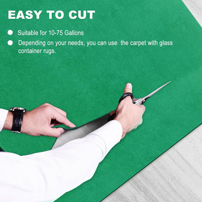 2 Pcs 47" x 24" Reptile Carpet： Terrarium Liner Bedding for Bearded Dragon, Tank Accessories for Leopard Gecko or Snake or Lizard or Tortoise (Green)