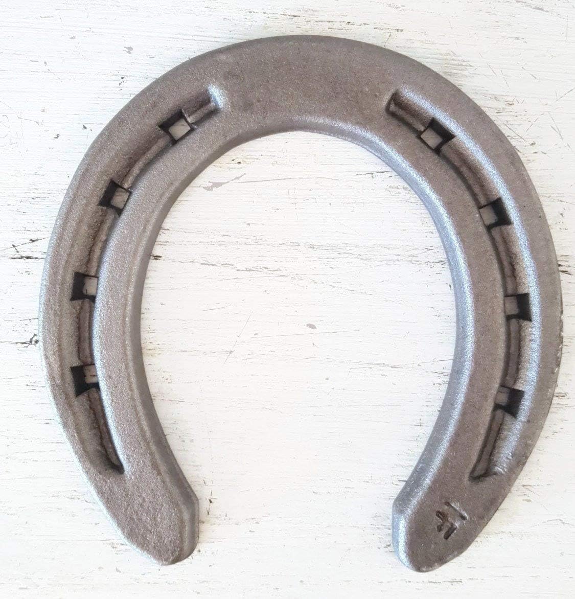 Steel Horseshoes Set for Horses, Crafts, Decorations and Backyard Games - Size 000 - R1-F - Sand Blasted 10 Shoes