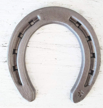 Steel Horseshoes Set for Horses, Crafts, Decorations and Backyard Games - Size 000 - R1-F - Sand Blasted 10 Shoes
