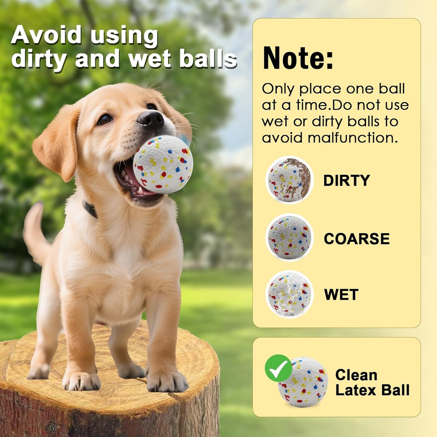 Automatic Dog Ball Launcher, Upgraded Dog Ball Throw Launcher, Adjustable Distance 20-45FT, for Small/Medium Dogs, with 3 2.3-inch ETPU Balls, Indoor and Outdoor Interactive Toys