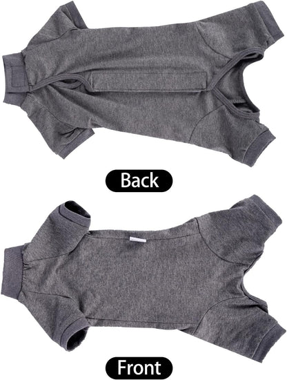 LIANZIMAU Cat Surgical Recovery Suit Professional for Male Female Dog Abdominal Wounds Cone E-Collar Alternative Anti-Licking Pet Surgical Recovery Pajama Suit Soft Fabric Onesie for Cats