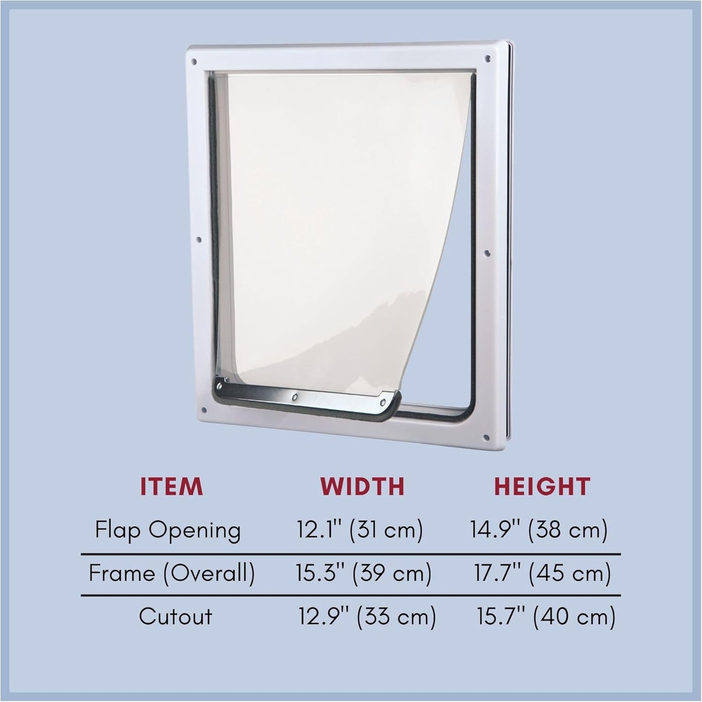 Trixie Pet Products 2-Way Locking Dog Door, Medium to X-Large Dogs, White