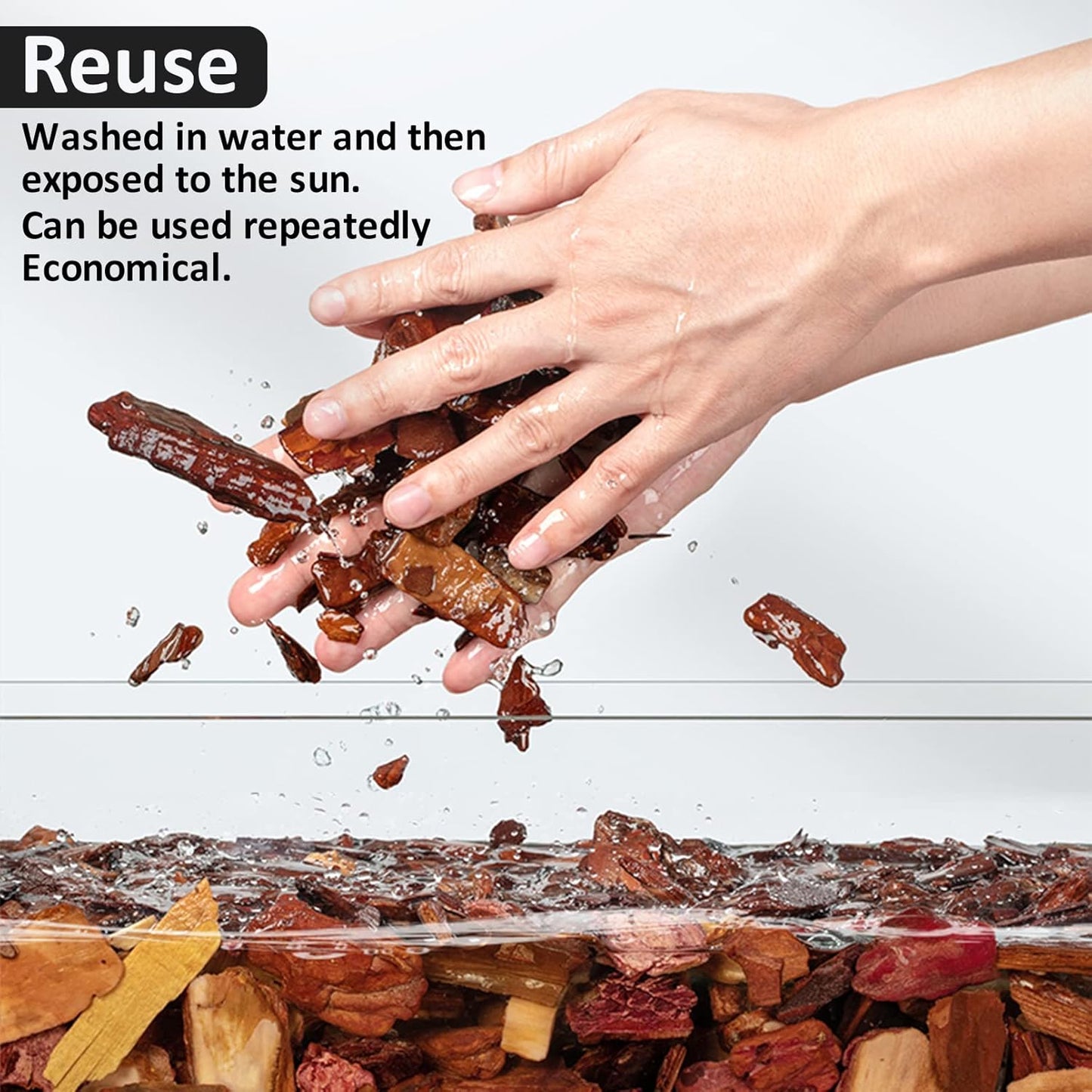 Hamiledyi 2PCS Reptile Feeding Box Snake Breeding Box Transparent Cage and Reptile Bark Bedding Tortoise Habitat Substrate Natural Terrarium Bark for Snake Spiders Bearded Dragons Hermit Crabs Geckos