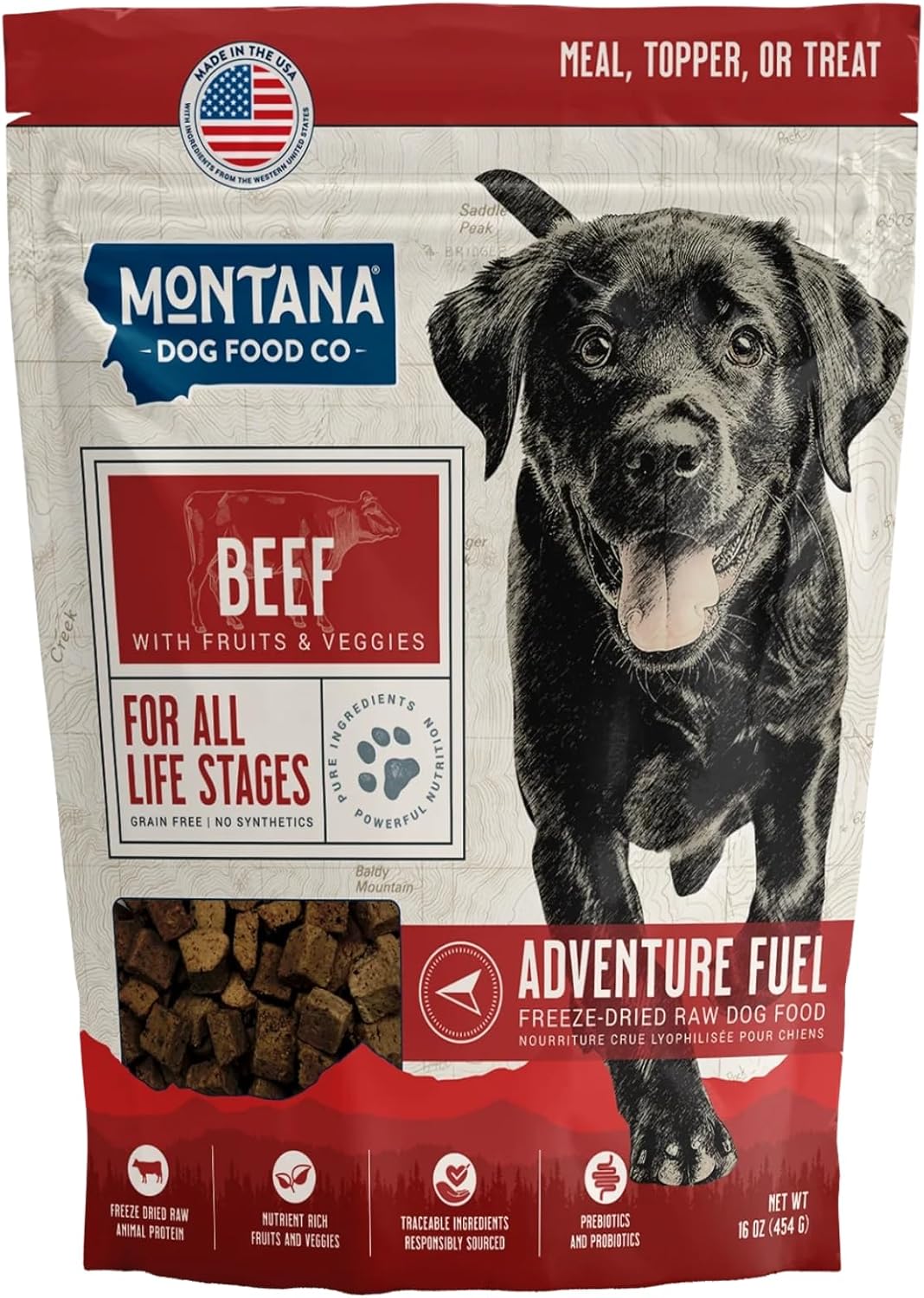 Adventure Fuel Freeze-Dried Raw Grain-Free Dog Food: 3 Pack- 16 oz
