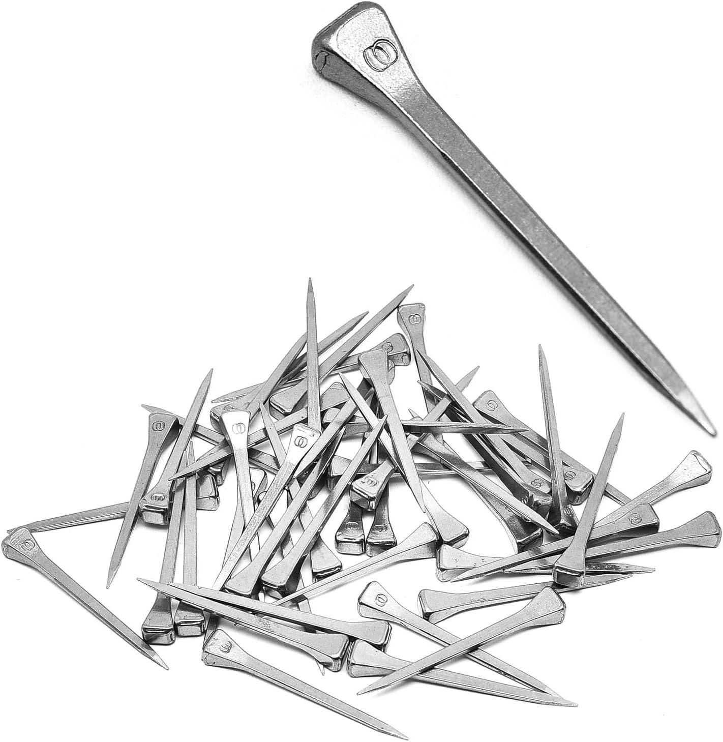 Surf turtle E5 Horseshoe Nails 50 Pcs 2 Inches Low Carbon Steel Horse Hoof Nails Horse Training Supplies Tool for Securing Firmly