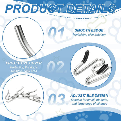 Dog Collar Extra Links, Prong Collar for Pets Stainless Steel Pinch Dog Training Collar Round Head 3.8mm, (Silver, 4 Set), Intended for Small/Medium/Large Dogs Training