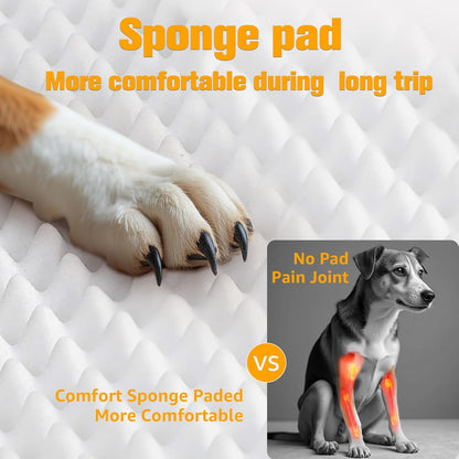 PETICON Large Dog Car Seat, Back Seat Extender for Dogs with 3 Mesh Windows, Waterproof Medium Carseat for Dogs with 4-Splice Hard Bottom, Pet Seat Cover for Cars, Trucks and SUVs (Black)