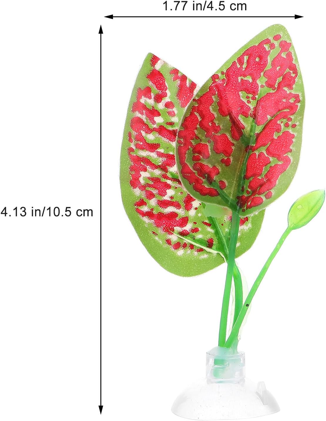 4Pcs Artificial Reptile Plants and Plastic Leaves Decor for Terrarium Habitat Landscaping, Natural Style Decorative Leaves for Turtle, Lizard, Snake Enclosures