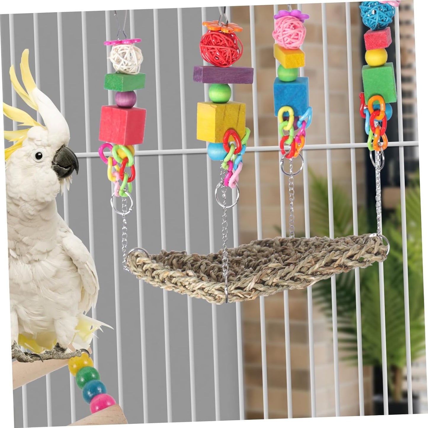 Parrot Swing Toy Bird Toys for Cage Parrot Hammock Nest Bed Bird Resting Nest