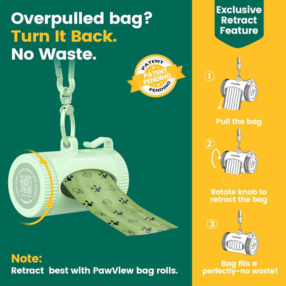 Poop Bag Dispenser & 375 Poop Bags Refill