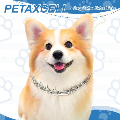 Dog Collar Extra Links, Prong Collar for Pets Stainless Steel Pinch Dog Training Collar Round Head 3.8mm, (Silver, 4 Set), Intended for Small/Medium/Large Dogs Training