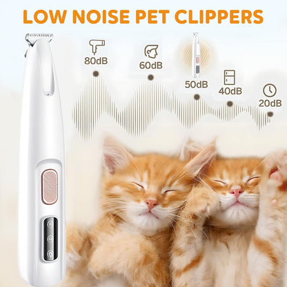 Pet MicroPrecision Trimmer, 2025 New Rechargeable Pet Trimmer, Waterproof Dog Hair Clipper for Home Use, Multifunctional Cordless Pets Clipper for Pets Owners (1)