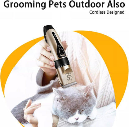 Dog Clipper Low Noise, Rechargeable Cordless Dog Hair Trimmer, Electric Pet Shaver, Paw Trimmer for Dogs Cats
