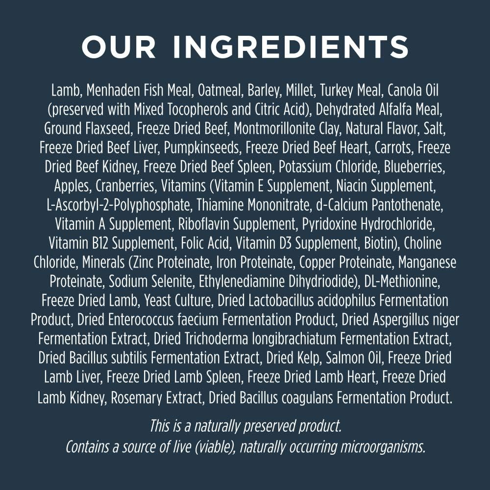 Instinct Raw Boost, Natural Dry Dog Food with Freeze Dried Pieces, High Protein, Whole Grain Recipe - Real Lamb & Oatmeal, 4.5 lb. Bag