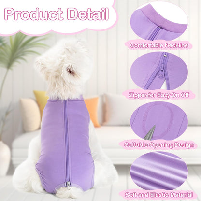 1PC Cat Recovery Suit Female Cats Onesie for Cats & 1PC Dog Surgery Suit Recovery Suit for Dogs After Surgery Female Post-Op Bodysuit Pajamas Anti Licking Abdominal Wounds Cone Alternative