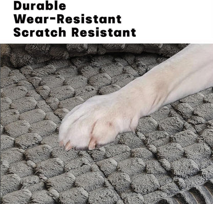 Non-Slip Dog Bed Mat for Car, Fuzzy Backseat Pet Mat, Travel Pet-Friendly Seat Cover for Cars, Compatible with Backseat Extenders and Seat Protectors 24.8x54 inch