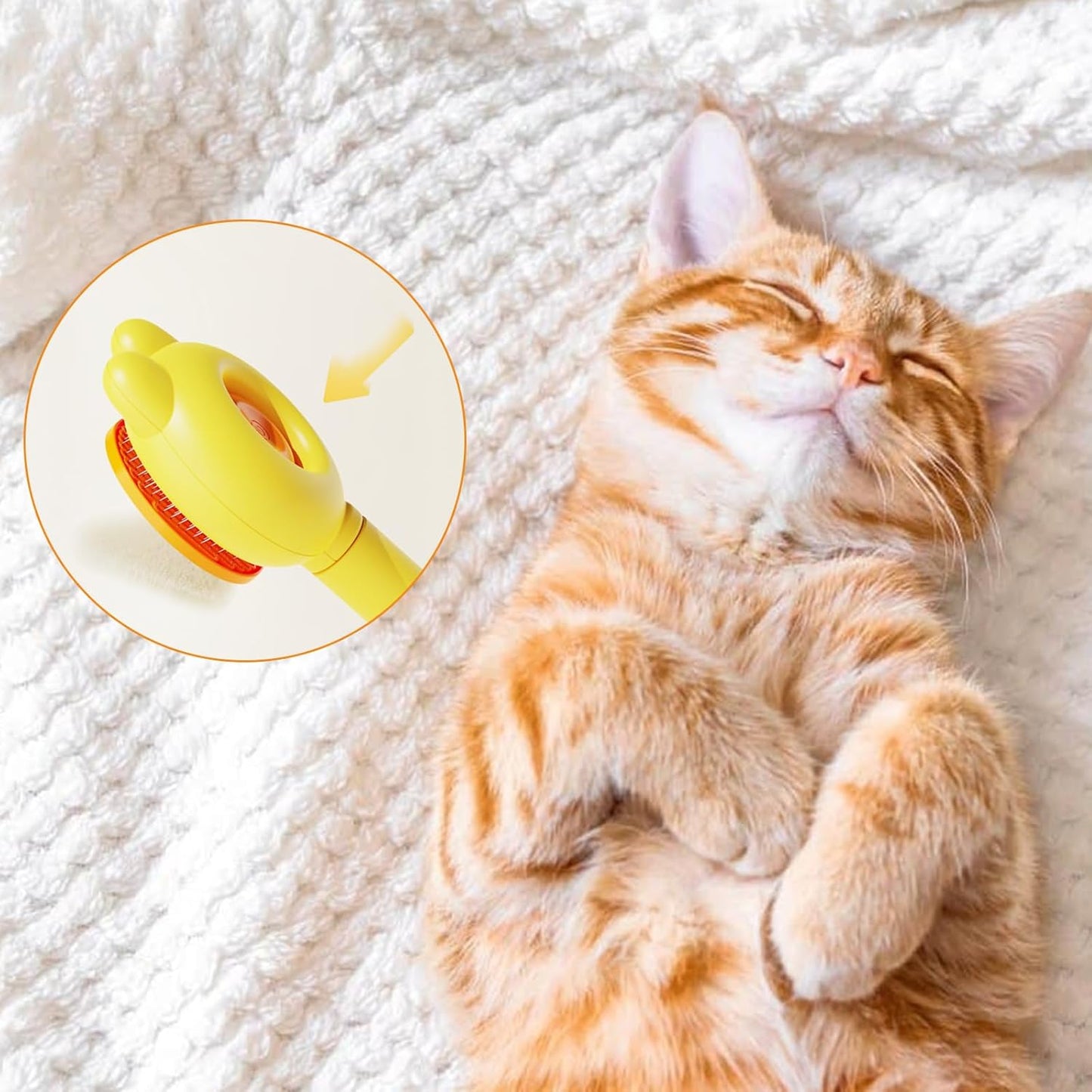 Flea Lice Comb,Flea Comb for Cats Dogs,Cat Brushes for Indoor Cats,Cat Hair Brush that Comes Off with One Click