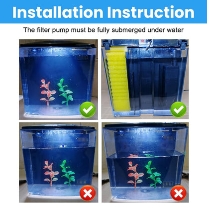 AQUANEAT Fish Tank, 1.2 Gallon Aquarium, Small Betta Fish Tank Starter Kit with LED Light and Water Filter Pump, Rectangular