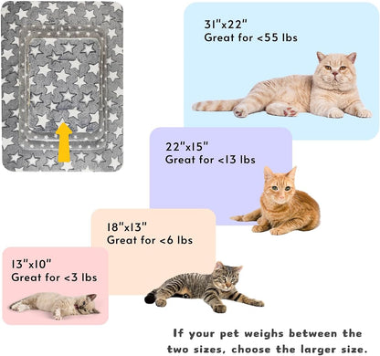 2 Pack Cat Blanket for Indoor Cats Ultra Soft and Warm Calming Cat Bed Fleece Pet Mat for Anxiety and Stress Washable Kitten Blanket