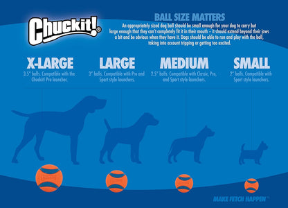 Chuckit! Air Fetch Ball Dog Toy, Medium (2.5 Inch Diameter), for dogs 20-60 lbs, Pack of 2