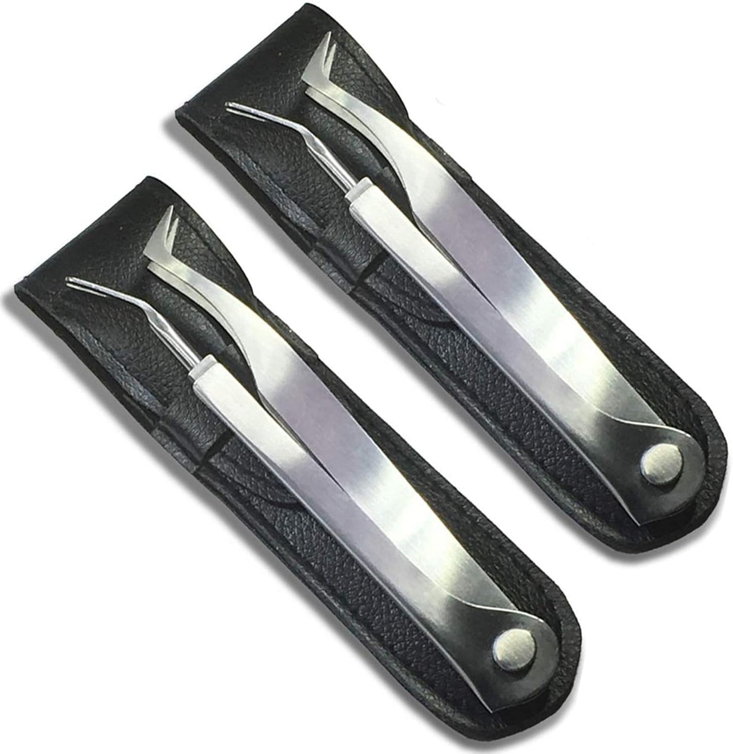 eTradewinds Tick Remover Tool | Tick-Off Pro | Hygienic All Stainless Steel Tick Removal Tool with Leather Case (2-Pack)