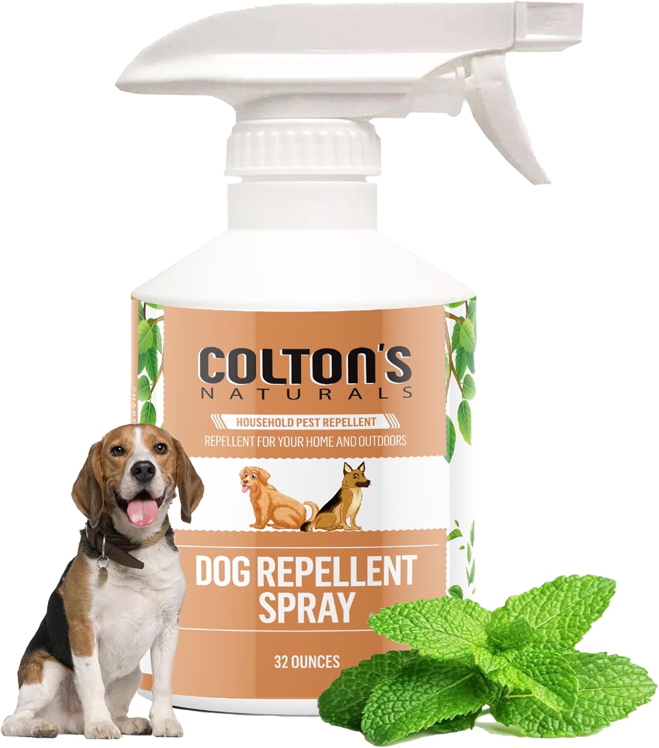 Colton's Naturals Dog Repellent Spray - Keep Dogs Out of Lawn, Garden and Indoor Areas! (32 OZ)– Deters Dogs from Outdoor Areas – Deterrent Outdoor or Indoor 100% Natural Spray