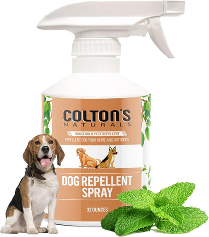 Colton's Naturals Dog Repellent Spray - Keep Dogs Out of Lawn, Garden and Indoor Areas! (32 OZ)– Deters Dogs from Outdoor Areas – Deterrent Outdoor or Indoor 100% Natural Spray