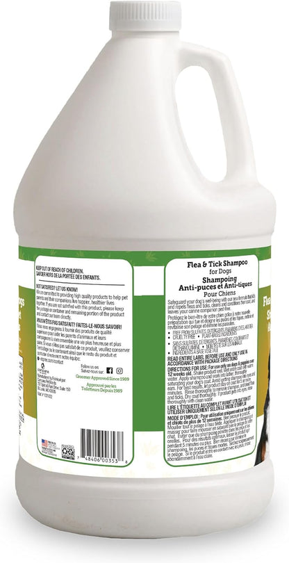 Espree Flea & Tick Dog Shampoo, Aloe Vera Based Formula, Made Without Sulfates, Parabens, Harsh Chemicals and Dyes, Pest Removal Shampoo, Flea & Tick Shampoo for Dogs, Pet Grooming Supplies, Gallon