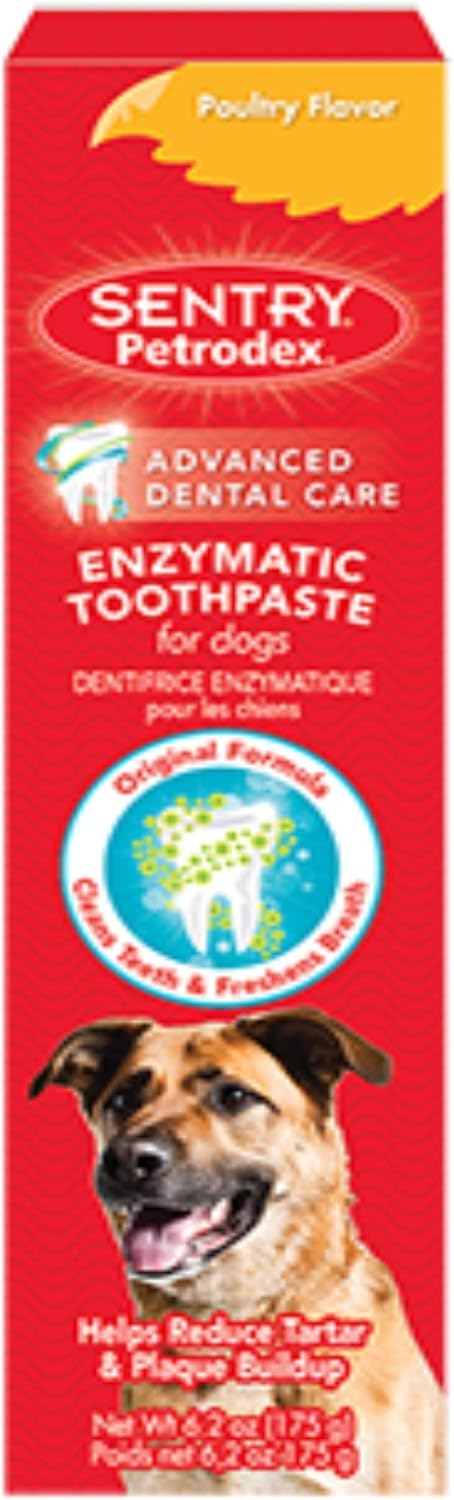 Petrodex Enzymatic Toothpaste for Dogs, Helps Reduce Tartar and Plaque Buildup, Poultry Flavor, 2 Pack