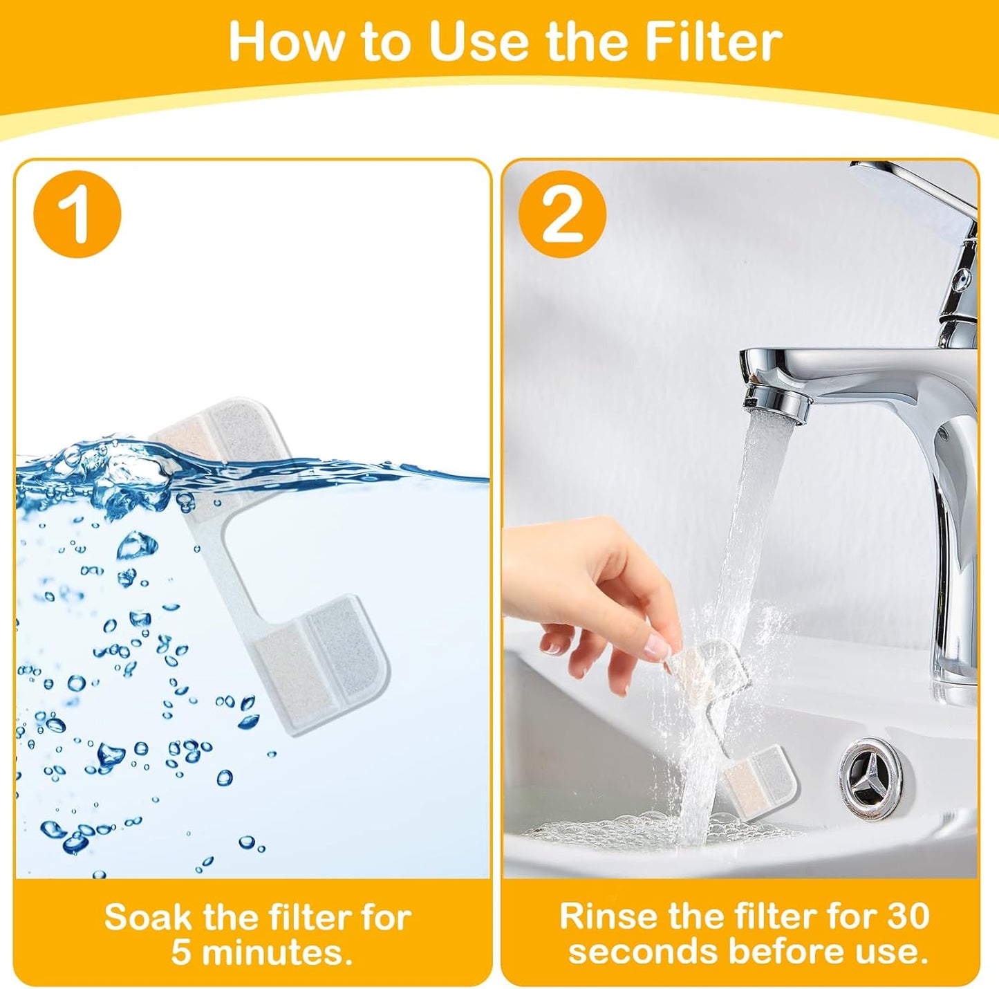 16 Pack Replacement Filters for FEELNEEDY 108oz/3.2L Cat Water Fountain(FN-W17), 6 Month Set for Pet Water Dispenser, Includes 16 Filters & 16 Sponges