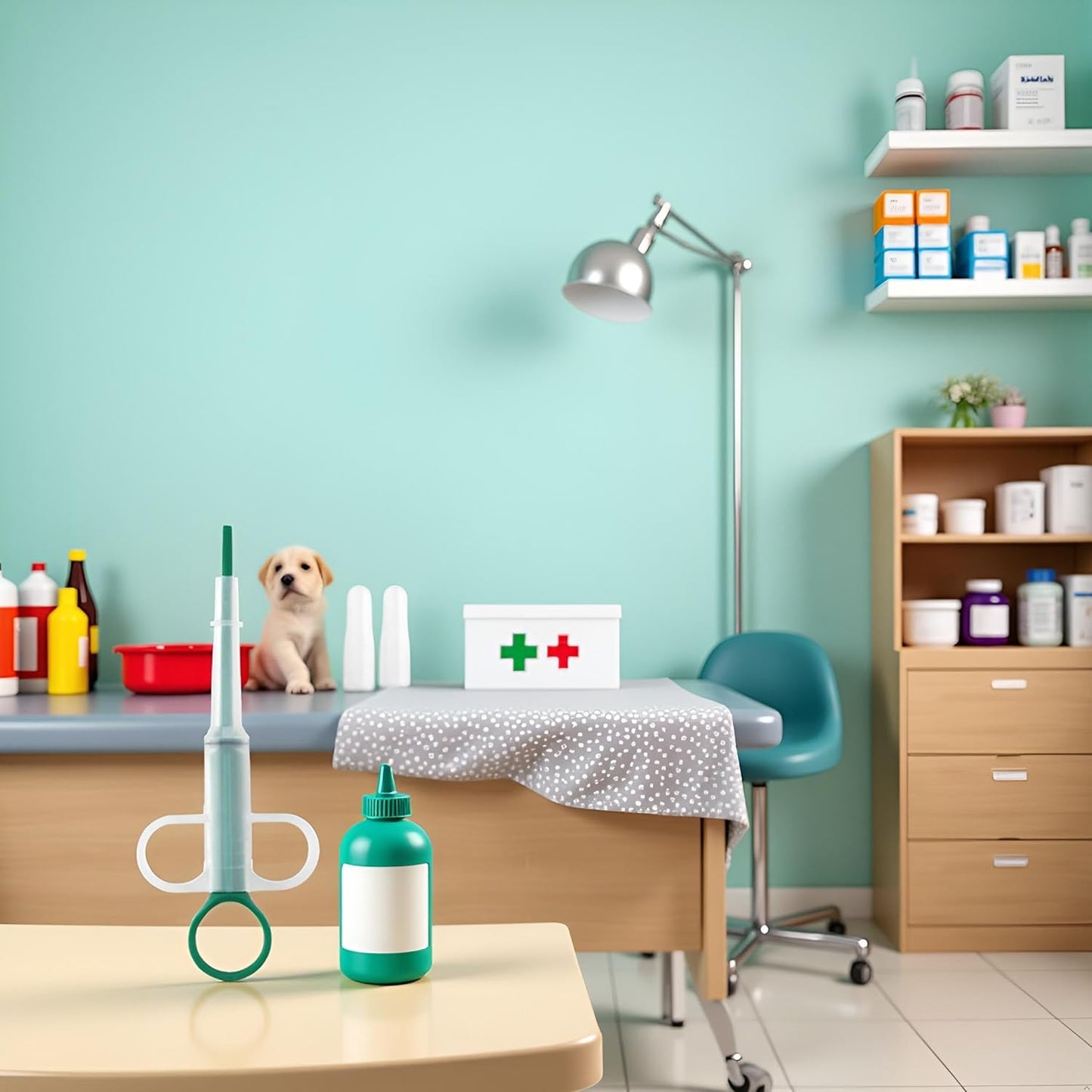 Green Pill Guns for Dogs and Cat, Pet Piller Guns Dog Pill Shooters Cat Tablet Soft Tip Syringes Pet Medicals Feeding Dispenser Tool for Dog Small Animals Nursing Supplies