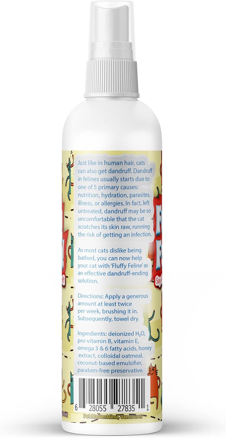 Fluffy Feline Professional Groomer's Choice for Cat Dandruff Treatment Spray