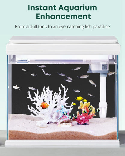 Pawfly Black Aquarium Background, 40" x 12", Static Cling Fish Tank Background Wallpaper, PVC Fish Tank Backdrop, Easy to Install Aquarium Decor Background