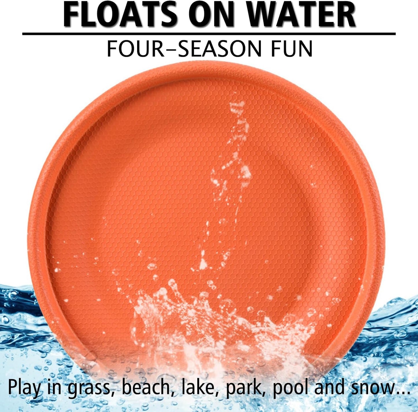 Dog Flying Disc (2 Pack) - Durable Rubber Flying Disc Dog Toy - 9.25" Indestructible Rubber Dog Fetch Toy - Puncture Resistant & Bite Resistant Extremely - for Medium Large Dogs