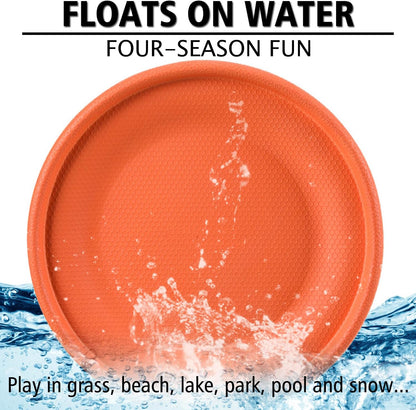 Dog Flying Disc (2 Pack) - Durable Rubber Flying Disc Dog Toy - 9.25" Indestructible Rubber Dog Fetch Toy - Puncture Resistant & Bite Resistant Extremely - for Medium Large Dogs