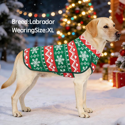 XPUDAC 2 Pack Christmas Dog Fleece Sweater Dog Sweatshirt Turtleneck Jacket Warm Stretchy Pet Cold Weather Clothes for Medium Large Dogs, XL