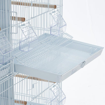 Garvee Bird Cage, 69''H LOT-4 Stackable Breeding Bird Cage, Divided Finch Breeder Cage w/IndividualRemoveble Tray, Application for Conure,Macaw,Budgie,Cockatiel,Lovebirds,Parakeet