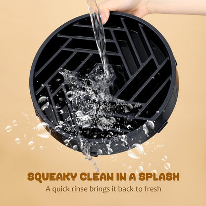 WHIPPY Slow Feeder Dog Bowl, Puzzle Maze Design to Slow Down Eating, 3-Cup Capacity, Anti-Gulping Food Bowl for Medium & Large Dogs,Black