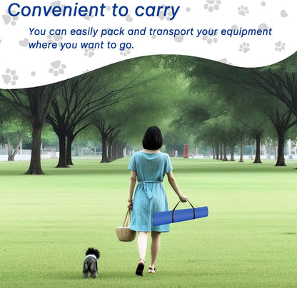 PLKO Dog Agility Equipment Set,Pets Agility Training Equipment,Weave Poles, Adjustable Hurdle, Jump Ring, Pause Box and Storage Bag