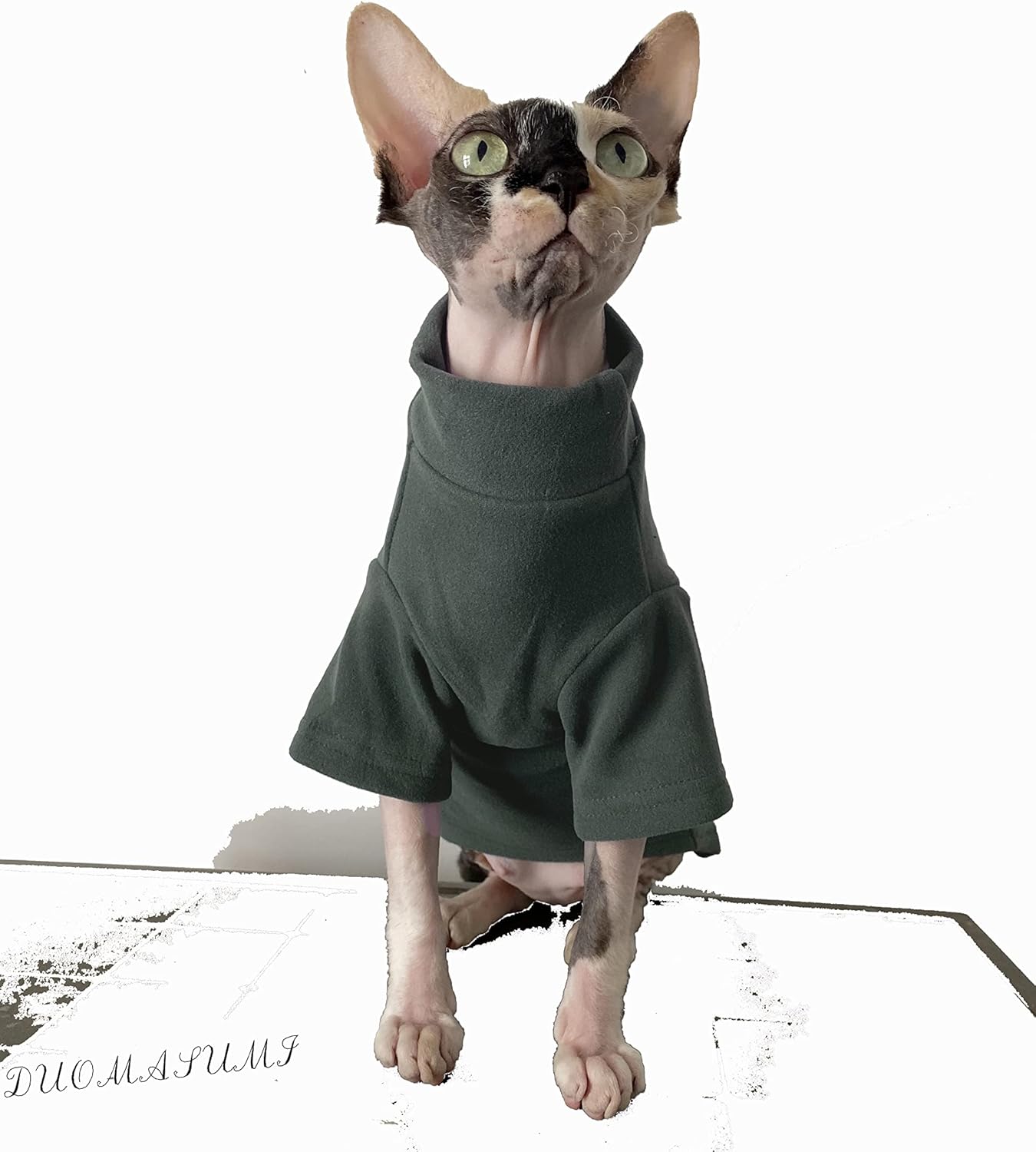 Sphynx Cat Clothes Self-Heating Warm Thermal Underwear Hairless Cat Clothes for Sphynx, Devin, Konnis Cat (L)