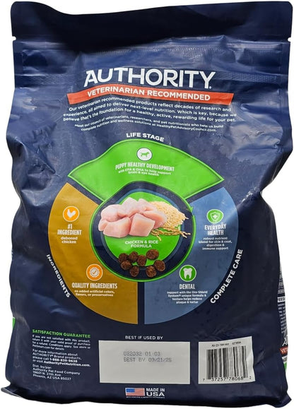 Authority Puppy Chicken and Rice Dry Dog Food, 6 Pound Bag