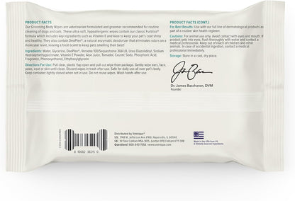 Vetnique DermaBliss Pet Wipes for Dogs & Cats for Grooming, Cleansing & Deodorizing, Thick Dog Wipes for Convenient Dog Cleaning and Natural Pet Odor Eliminator, 100ct Refreshing Scent