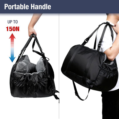 Dog Car Seat for Small Dogs,Double-Sided Washable Portable Travel Bed with Detachable Design, Black - Gray Handbag,Style Booster Seat(Under 25 Lbs)