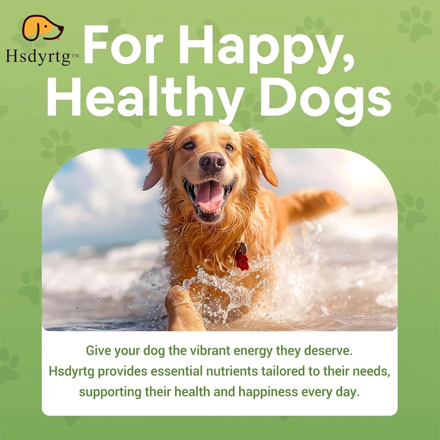 Dog Supplies - Dog Multivitamin Powder with Chondroitin, Omega 3, Probiotics for Hip & Joint Support, Skin & Coat Health, and Digestion. Easy-Mix Powder Supplement for Dogs - 250g