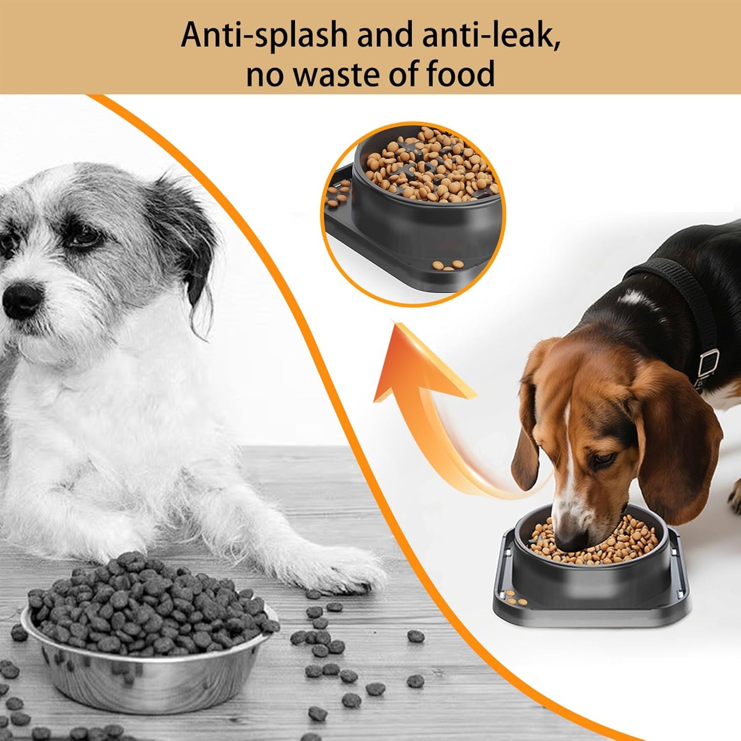 Slow Feeder Dog Bowls for Small Breed, Anti-Slip Puzzle Feeder Bowl to Slow Down Eating for Dogs, 1 Cup Maze Pet Food Feeding Bowl, Bloat Stop Preventing Puppy Dish - Starry Gray