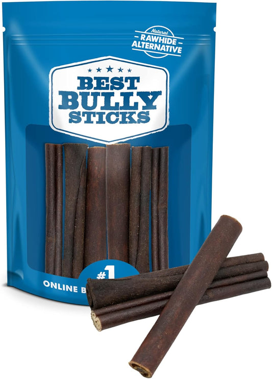 Best Bully Sticks Peanut Butter Flavor Collagen Sticks - 6 Inch 6 Count (Pack of 1) - Natural, Long-Lasting, Limited Ingredient, Supports Healthy Joints, Skin, Coat