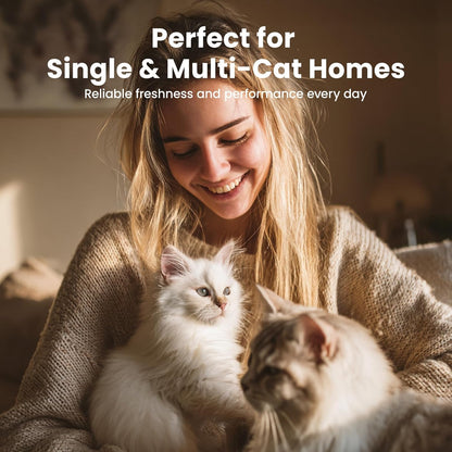 Gardner Pet Cat Litter Pellets Works in Double-Layer Litter Boxes Natural Mineral Formula with Odor Control, Low Dust & Low Tracking, Non-Clumping Cat Litter, Lightweight & Safe(3.5LBS*4)