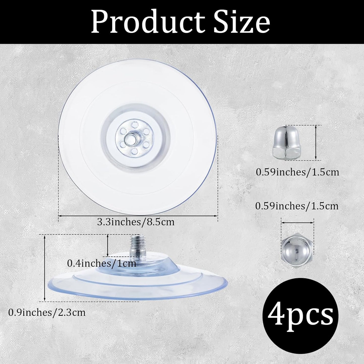 Cat Window Perch Suction Cups, 4 Pcs Clear Strong Cat Window Hammock Suction Cup Replacement for Cats Windows Seat