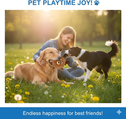 Interactive Dog Toy with Remote Control, 2025 Rechargeable Motion Activated Bouncing Pets Plush, Shaking Dog Toy with Recording & Music Modes, Washable Cover, Boredom Relief for Dogs & Cats (F)