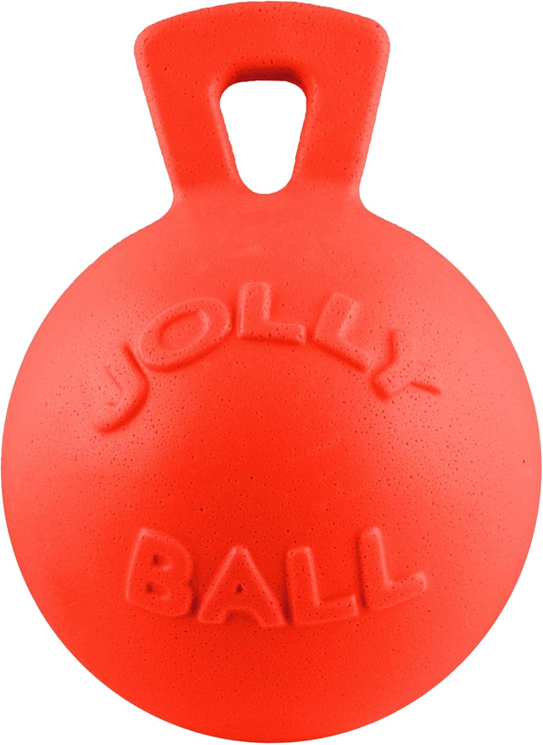 Jolly Pets Tug-n-Toss - Heavy Duty Chew Ball w/ Handle (Orange, 8")